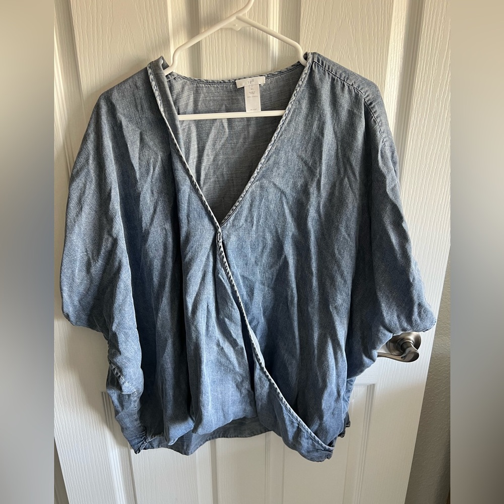 J Jill S-L chambray top